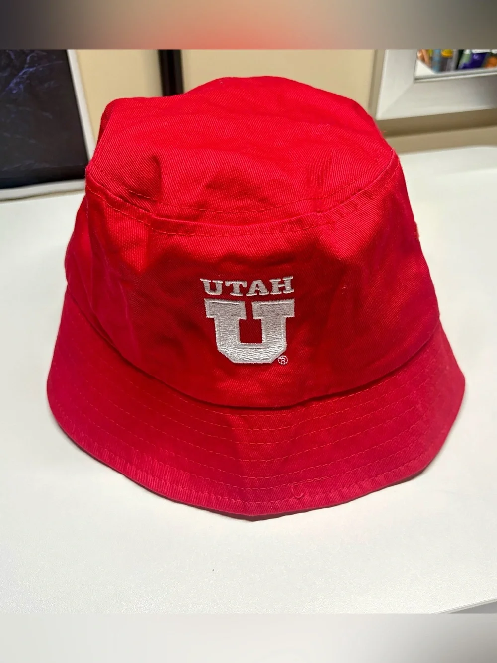 Utah Embroidered Red Bucket Hat